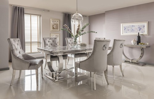 Arianna 200cm grey - grey, marble