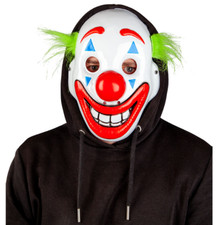 Happy Clown Mask With Hair