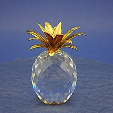 Large Vintage Swarovski Crystal Sparkling Fruit Pineapple 010044 - 10.5cm High