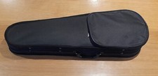 Violin Carry Case Black with Shoulder Straps, Outside Zipped pocket and handle