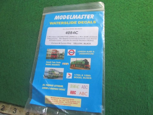 Modelmaster waterslide decals - modelmaster,
