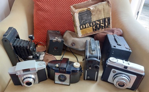 Selection vintage cameras - selection, of