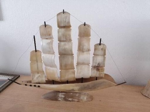 Antique horn ship mast - horn,
