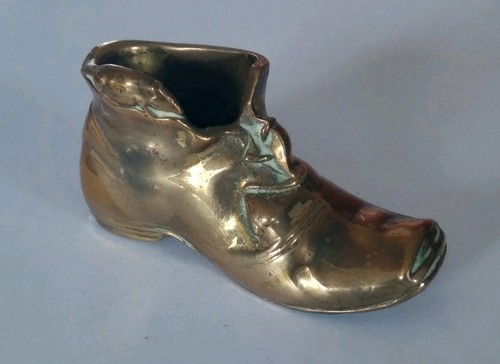 Old brass shoe - old, collectable