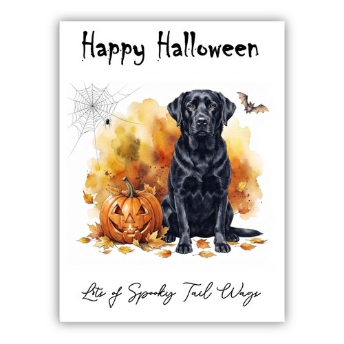 Black labrador dog halloween - black,