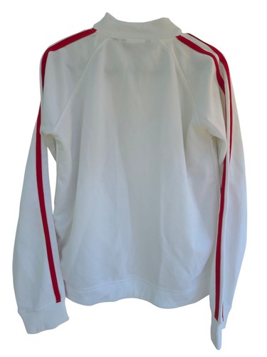 Playboy white red stripe zip - white,