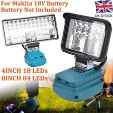 For Makita 18V Li-ion Battery Outdoor Torch LED Work Light FlashLight 18/84 LEDs