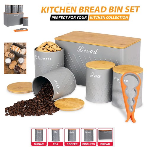 Kitchen storage tins - 6x, bread