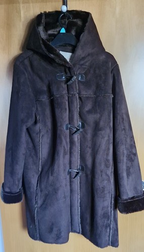 Chocolate brown faux shearling - brown,