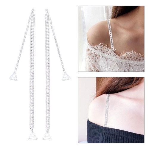 Pair rhinestone bra straps - 1,