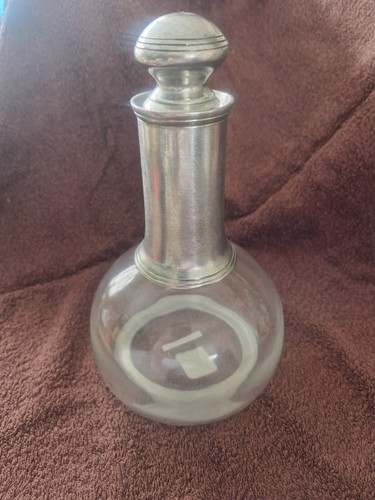 Decanter with pewter stopper - decanter,