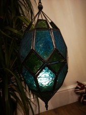 Moroccan Style Hanging Glass