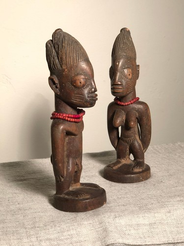 Antique ibeji twins yoruba - ibeji,