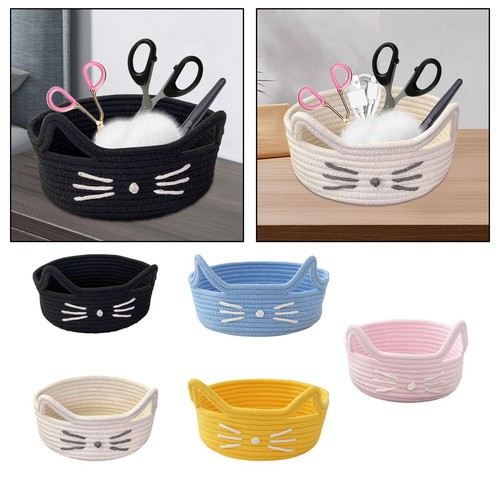Cartoon cat cotton rope basket - cat,
