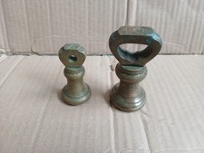 2 Imperial Brass Vintage Weights 1LB And 8OZ