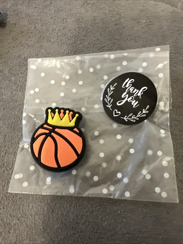 Basket ball croc - croc, charm