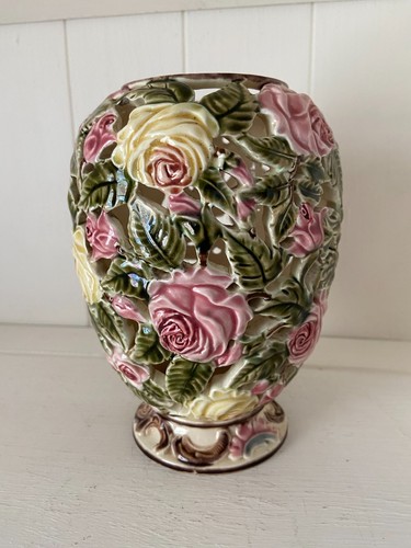 German pierced ceramic - , vase