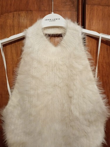 Zara cream fluffy halter neck - zara,