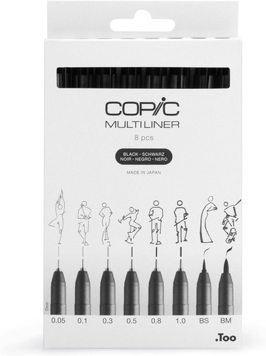 Copic multiliner black set - copic, multiliner,