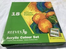 Reeves Acrylic Paint Colour Set  18 Tubes x 12ml