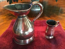 Copper Haystack Ale Measuring Pint and Gill 19th Century