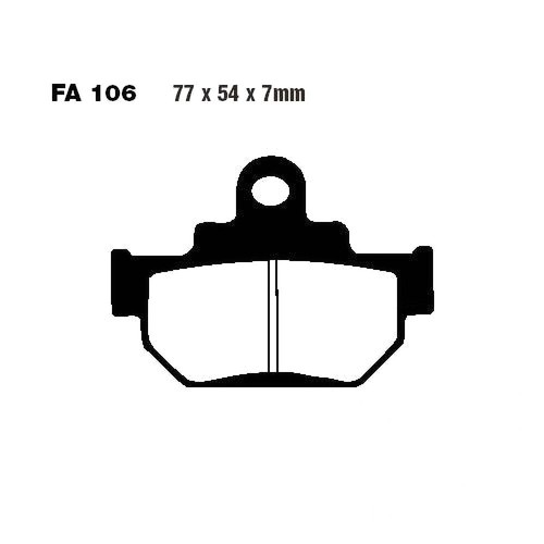 Pair pads ebc - pads, fa106tt