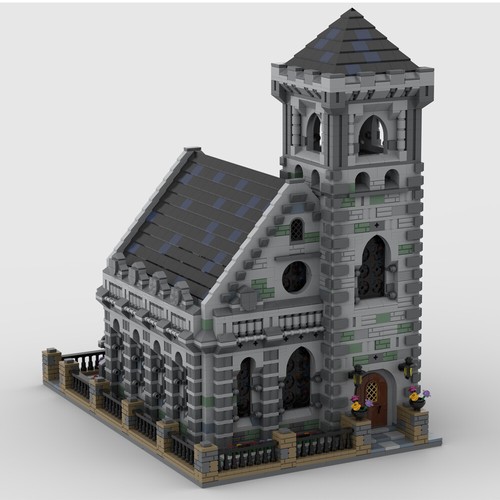 Old chapel model with - chapel, detailed