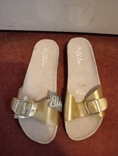 Ella Gold Sandals Flip Flops