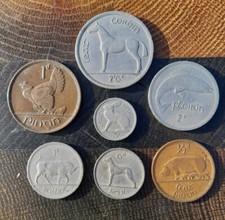 EIRE IRELAND 7 COIN SET. IRISH