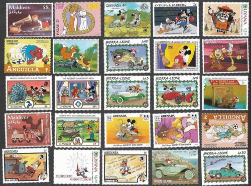 Disney stamps all different - stamps, 25