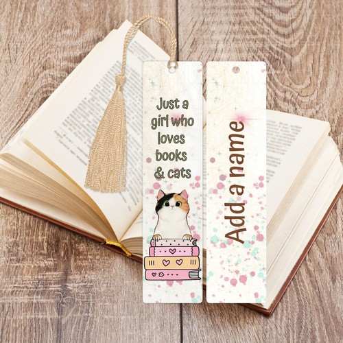Personalised cat bookmark