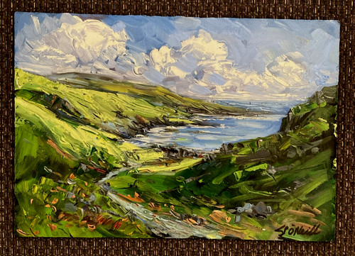 Impressionist landscape coast