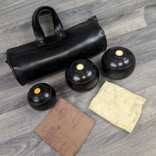 R G Lawrie Glasgow Crown Green Bowls x2 No.2 Full Bias & Thomas Taylor Jack +Bag