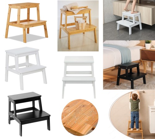 Bamboo step stool - bamboo,