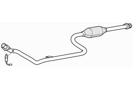 Front exhaust pipe catalytic - front, &