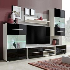 Living Room Furniture Modern Set TV Unit Entertainment Wall Cabinet Cupboard