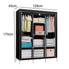 FABRIC CANVAS WARDROBE WITH