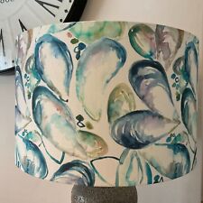 New Lampshade Handmade in UK - Voyage Maison Mussel Shells Marine Fabric