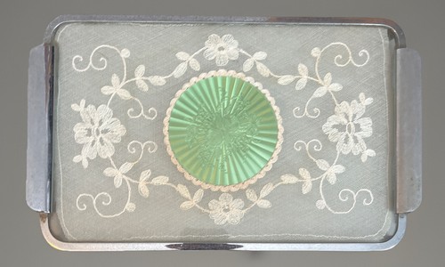 Vintage vanity tray with - vintage,