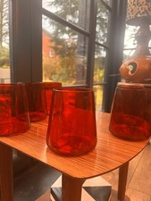Vintage Danish red Glass