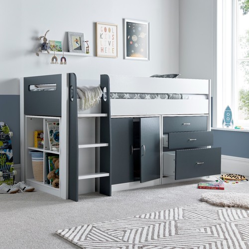 Lacy grey and white storage - grey,