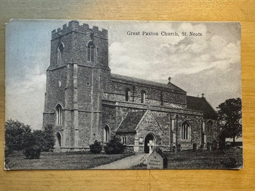 Postcard great paxton church - postcard,