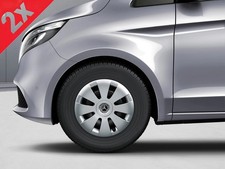 2x Mercedes-Benz Genuine Hub Cap Light Metallic Silver Vito 447 A44740009009705