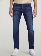 G-Star Men's Slim Jeans 3301 Dark Aged Blue Superstretch Denim W34 L30 Brand New