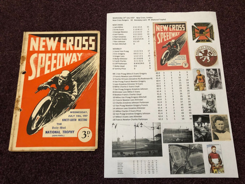 Speedway programme pre war new - programme,