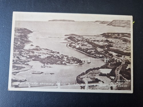 Menai bridge postcard - bridge,