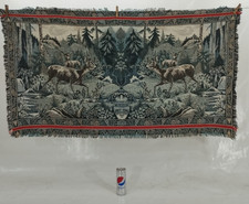 Vintage French Wild Animal Scene Home Decor Wall Hanging Tapestry 124x69 cm