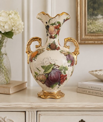 Vintage english fruit vase - english,