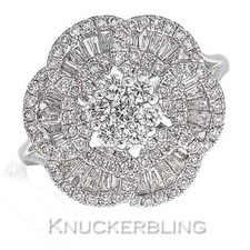 Diamond Flower Cluster Ring