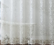 Ivory Lace Shower Curtain with